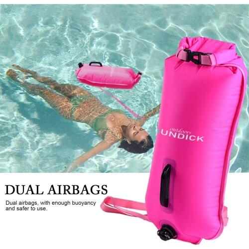 28LThree-layer Swim Buoy Thickened Double Airbag Inflatable Swimming Storage Bag Ring Float Anti-snoring Waterproof PVC Buoy