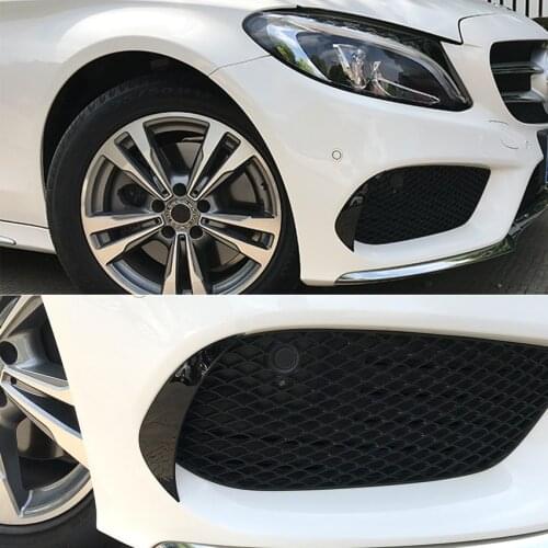 For Mercedes Benz C Class W205 Sport 2015-2018 Front Bumper Stickers ABS Decorative Trim Accessories Car Styling