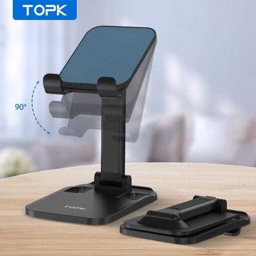 TOPK Desktop Tablet Holder Table Cell Foldable Extend Support Desk Mobile Phone Holder Stand For iPhone iPad Adjustable