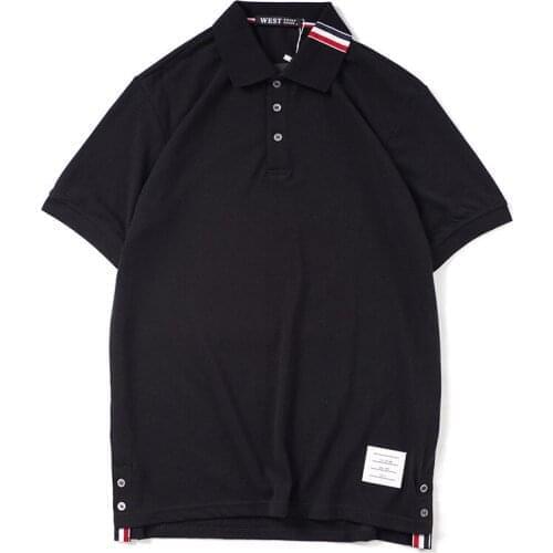 High New 2019 Unisex High Classic Red Striped luxury Fashion Casual Polo Shirts Shirt Skateboard Cotton Polos Top Tee S-2XL #AC9