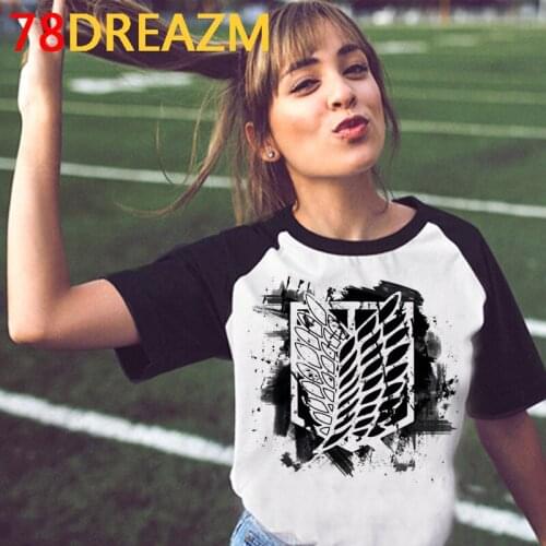 Attack on Titan Shingeki No Kyojin t-shirt summer top women plus size tumblr white t shirt t shirt top tees streetwear ulzzang