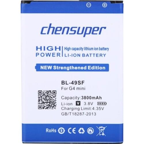 100% Original chensuper 3800mAh BL-49SF Battery For LG G4 mini Battery G4C G4S H735T H525N G4mini miniG4 Batterie Bateria