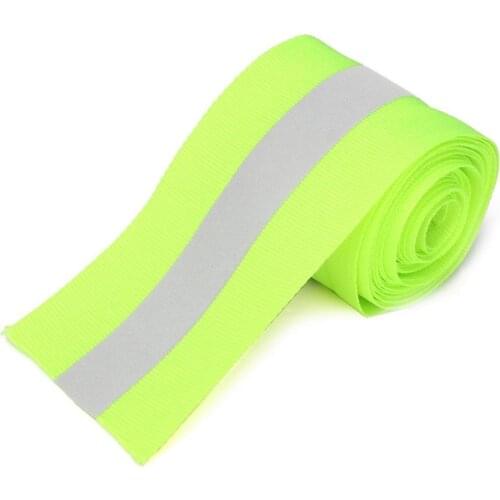 High Visibility Reflective Strip, Fabric Florescent Reflective Safety Strip Sew-on Warning Safety Trim (3meter/10ft)