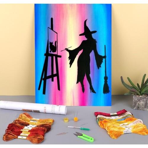 Natural Scenery Magic-maker Printed 11CT Cross-Stitch Patterns Embroidery DMC Threads Painting Needlework Promotions