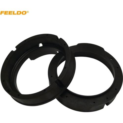 FEELDO 1Pair 6.5" Car Speaker Spacer Horn Pad Mounts For VW Bora/Lavida/Tiguan For Skoda Octavia/Yeti Solid Mat #HQ5718