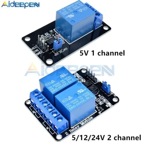 5V 12V 24V 10A 1 2 Channel With Optocoupler Relay Output 1 2 Way Relay Module For Arduino 8051 AVR PIC DSP ARM MSP430 TTL
