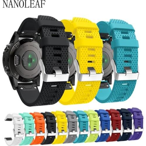 New Sport Watch Strap for Garmin Fenix 5S Silicone Replacement Accessories Belt Anti-Sweat Smell 20mm Wristband