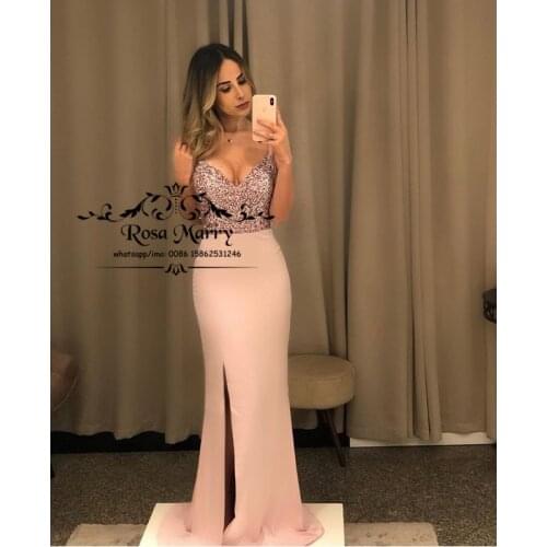Luxury Sequined Beaded Mermaid Prom Dresses 2021 Women Party Night Wear Sexy Formal Evening Party Wear Vestido De Fiesta