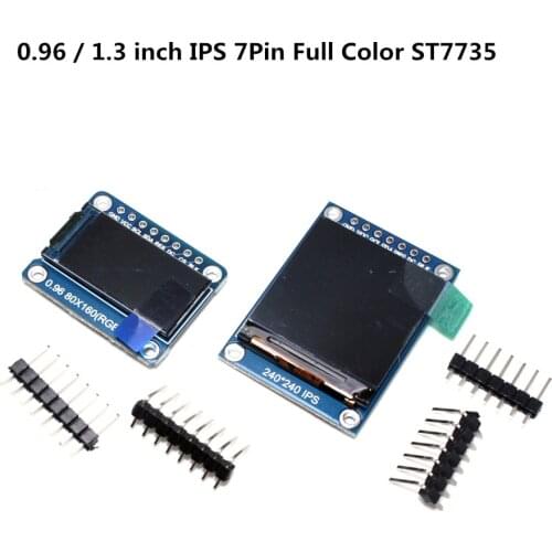 TFT Display 0.96 inch/1.3 inch IPS 7Pin SPI HD 65K Full Color LCD Module ST7735 Drive IC 80*160 (Not OLED)