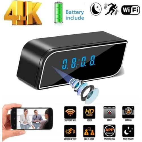 HD 1080P Wifi Clock Camera Mini IP Cam Video Audio DV DVR Recorder Night Vision Motion Detect Home Security P2P Micro Camcorder