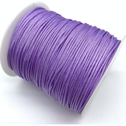 0.5mm 0.8mm 1.0mm 1.5mm Purple Nylon Cord Rope Chinese Knot Macrame Cord Rope For Jewelry Making For Shamballa Bracelet