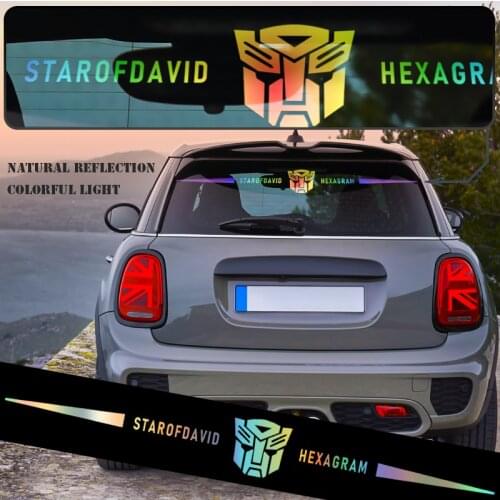 1/2PC Car Body Laser Vinyl Reflective Stickers Decals Autobots Logo Transformers Emblem Badge Car Styling Decoration Accessories
