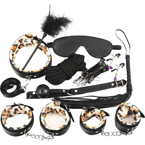 10 in 1 Adult Sex Toys Strap Rope Restraints Set Couple Sexy Game Kits