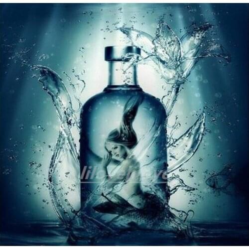 100% Full 5D Diy Daimond Painting Bottle girl 3DDiamond Painting Full Round Rhinestone Daimond Embroidery butterfly fairy FG1265