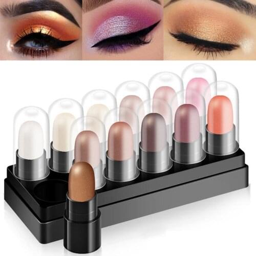 12pcs/box Eyeshadow Pallete Long-lasting Shimmer Multi Color Matte Eyeshadow Natural Waterproof Makeup Makeup Pallete Sets