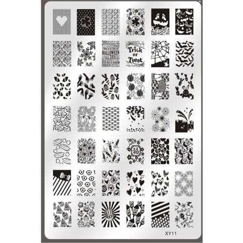 14.5x9.5cm Nail Art Templates Stamping Plate Multi-Design Heart Flower Lips Stamp Templates Plates Image Plate Big Size Template