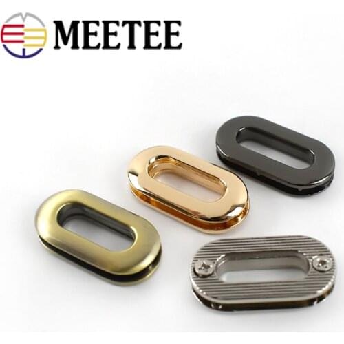 5/10pcs 20mm Metal Oval Ring Buckles Eyelet Screw Buckles for Hangbag Belt Strap Dog Chain Clasp Accessories Leather Craft