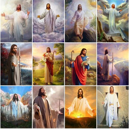 5D Diy Religious Figure Diamond Painting Full Drill Jesus Mosaic Embroidery Cross Stitch Kits Wall Art Handcraft Decor Gift