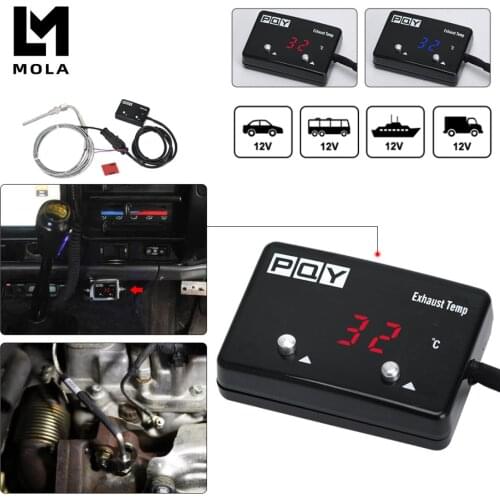 Car Exhaust Temp Gauge Exhaust Gas Meter Digital With Sensor EXT Temperature Meter Turbo for 4WD Hilux Patrol EGT TAG06