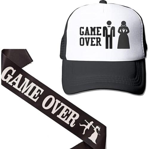 Bachelor Party cap sash Wedding engagement Video Gamer groom to be Just married Honeymoon travel hubby gift present Photo props