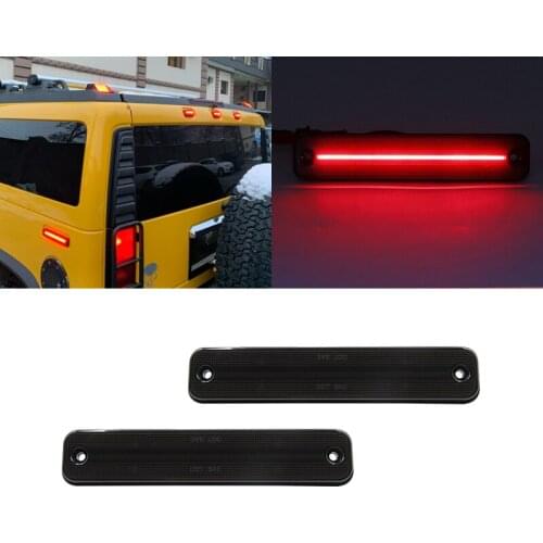 For Hummer H2 2003-2009 Smoked Rear Red Led Side Marker Lights OEM:25952319 2PCs