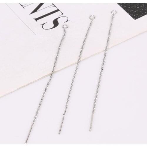 Exquisite 1pc Hole size 2mm Rhodium Copper chain charm pendant For Woman Student Party earrings necklace Jewelry Accessories