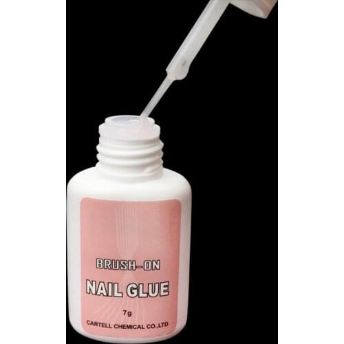 Nail Glue 7g Professional Fast Drying Nail Glue for False Nails Glitter Acrylic Decoration with Brush False Nail Nail Care Tools