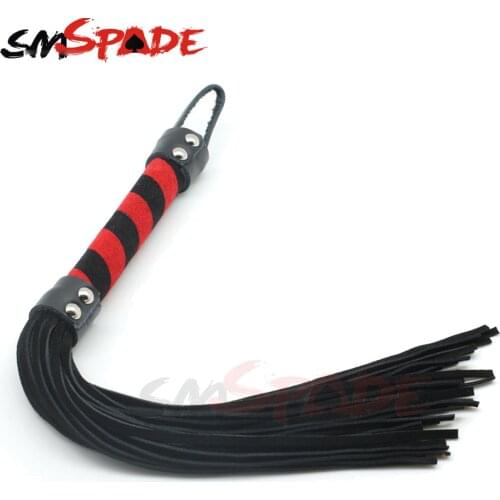 100% handmade black leather whip for adult sex game sex toys adult products flirting toys free shipping