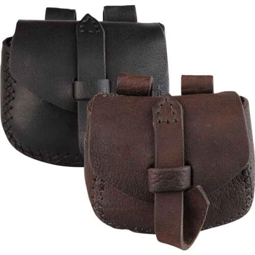 Medieval Vintage Money Pouch Bag Waist Ring Belt Costume Accessory Parts For Men Women Viking Leather Drawstring Bag Coin Purse