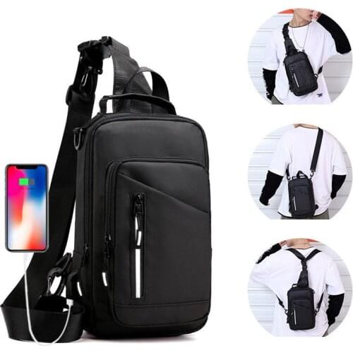 Weysfor 2021 Multifunction Crossbody Bag for Men Anti-theft Shoulder Messenger Bags Male Waterproof Charging USB Bag Casual Tote
