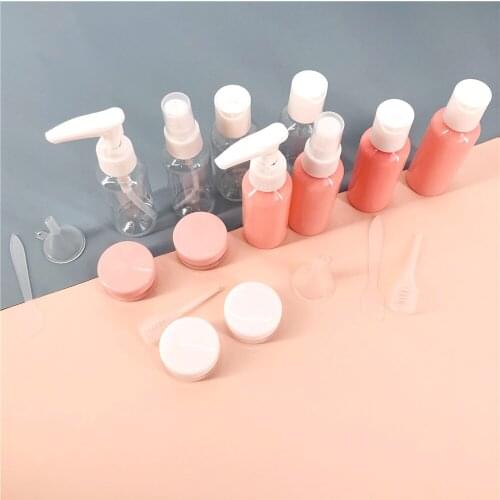 Refillable Travel Bottles Set Package Cosmetics Bottles Plastic Pressing Spray Bottle Makeup Tools Kit For Travel Easy Carry