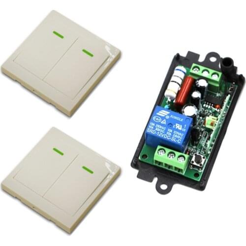 New Arrival 110V 220V 1CH Remote Control Switch Receiver + 2* Transmitter Can Paste the Wall for Smart Home 315/433mhz