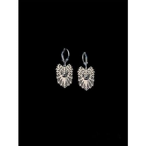 New Trendy Long Haired Chihuahua Drop Earrings Silver Color Plated Dog Earrings For Women Aros 1pcs