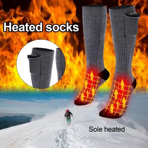 New Winter Adjustable Warmer Socks Electric Heated Socks Rechargeable Battery For Women Men Winter Outdoor Skiing Cycling Heate