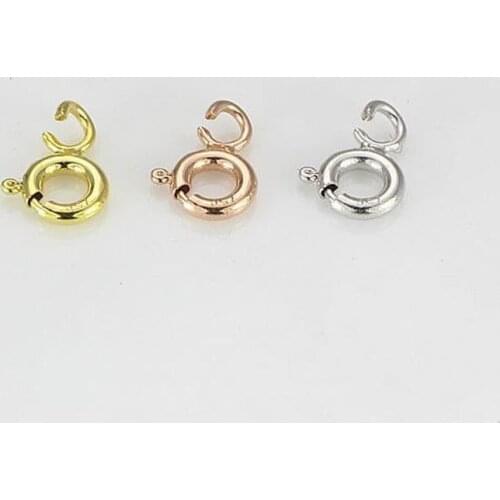 Solid AU750 Gold Spring Clasps Bracelet Clasp