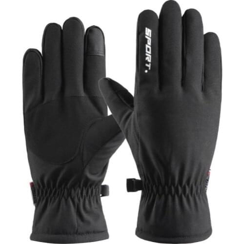 Autumn and Winter Outdoor Cycling Sports Winter Ski Warm Gloves Mens Cycling Touch Screen Non-Slip Windproof Waterproof Gloves