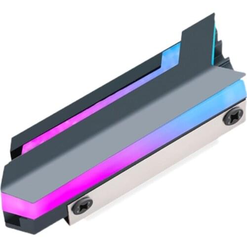 K92F ARGB M.2 Heatsink SSD Cooler with 5V 3Pin ARGB Light and Thermal Pad Compatible with SATA NVMe 2280 M.2 SSD