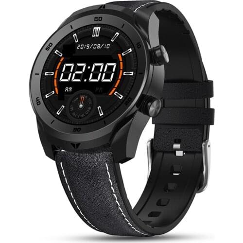 DT79 Smart Watch Leather Black and Brown Bluetooth Call Smart Watch Waterproof 1.3 Full Round HD Screen ECG Detection Changeable