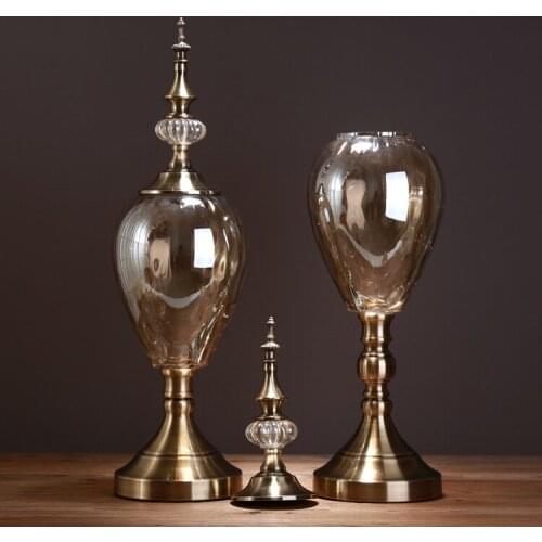 Modern Glass Ornaments Furnishings Home Livingroom Bedroom Table Accessories Crafts Office Hotel Desktop Figurines Decoration