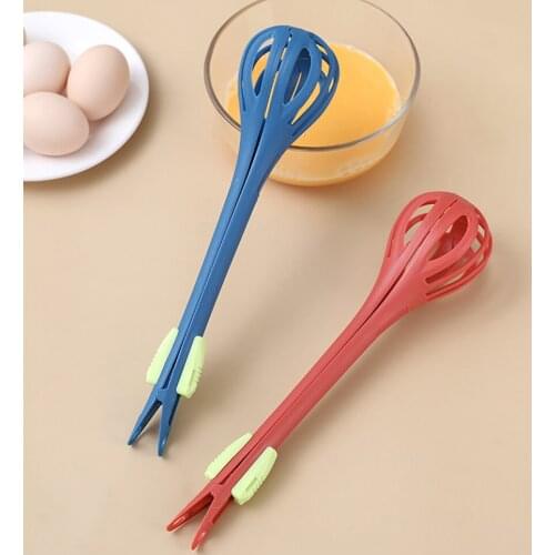 Multifunction Egg Whisk Beater 3 In 1 Kitchen Spaghetti Noodle Pasta Tongs Food Clip Manual Mixer Yolk Sifting Separator Tool