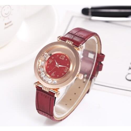 Full diamond ball quicksand womens belt watch digital scale diamond water diamond British womens watch