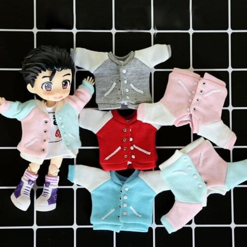 1 / 12bjd doll clothes ob11 baby clothes casual baseball uniform molly jacket beautiful knot piggy, GSC bjd doll accessories