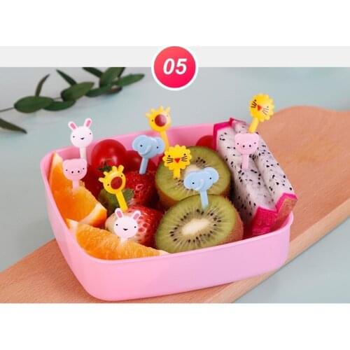 20pcs/pack 8CM Mixed Colors Plastic Fruit Food Flamingo Picks Sticks,Party Wedding Favors Supply