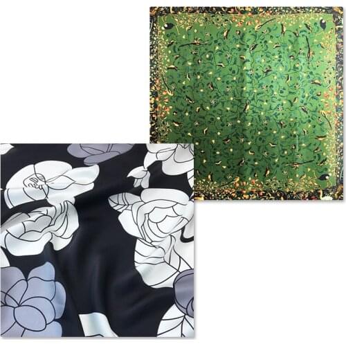 100% *mulberry silk scarf bandana Square Scarf 110cm Silk Scarf Hand Rolled Edges Foulard Satin Femme 110 110cm