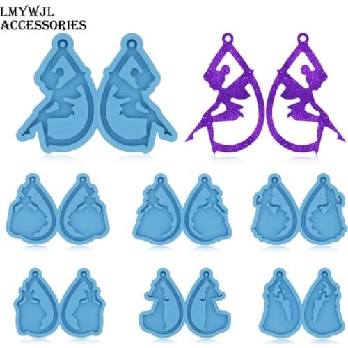 12 Styles/jewelry Pendant Resin Silicone Molds Princess/elf Epoxy Earring Pendant Molds Jewelry Molds for Resin Casting