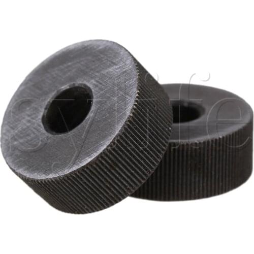 2 x Knurling Tool Silver Single Straight Wheel Linear Knurl 0.5mm Pitch