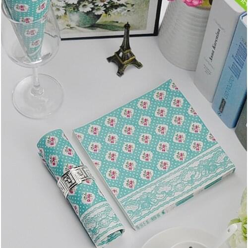 20 Vintage table napkin paper cute tissue color maple leaf handkerchief decoupage wedding Christmas party serviette dinner decor