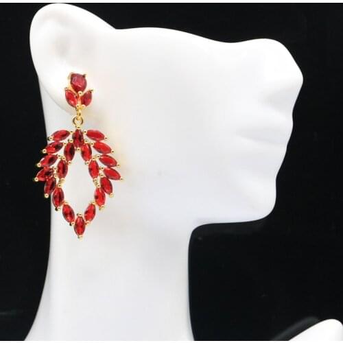 22x11mm Multi Color 3g Created Green Peridot Pink Tourmaline Violet Tanzanite CZ Women 925 Sterling Silver Earrings