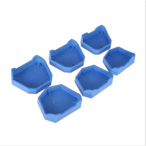 6Pcs 3 Sizes Dental Model Base Set Dental Mold Plaster Base Denture Tray Oral Hygiene Care Dental Lab Former Base Kit