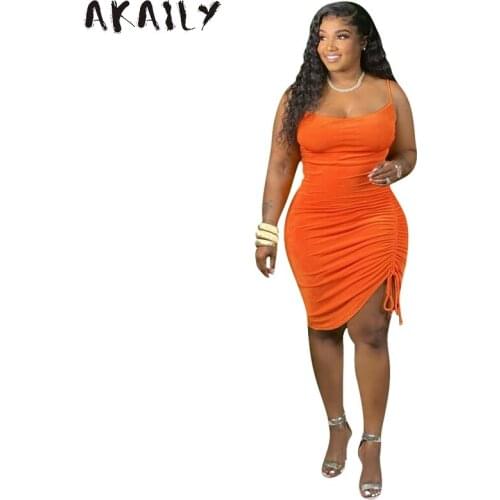 Однотонные летние платья Akaily China At AliExpress